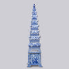 Cobalt Guild Home Decor Blue and White Tall Porcelain Tulipiere