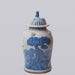 Cobalt Guild Home Decor Blue and White Three Friends Porcelain Temple Jar