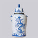 Cobalt Guild Home Decor Blue and White Three Friends Porcelain Temple Jar