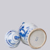 Cobalt Guild Home Decor Blue and White Three Friends Porcelain Temple Jar