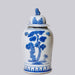 Cobalt Guild Home Decor Blue and White Three Friends Porcelain Temple Jar