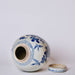 Cobalt Guild Home Decor Blue & White Porcelain Bird and Flower Round Storage Jar