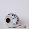 Cobalt Guild Home Decor Blue & White Porcelain Bird and Flower Round Storage Jar