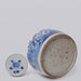 Cobalt Guild Home Decor Blue & White Porcelain Bird & Flower Large Round Storage Jar