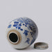 Cobalt Guild Home Decor Blue & White Porcelain Bird & Flower Large Round Storage Jar