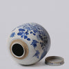 Cobalt Guild Home Decor Blue & White Porcelain Bird & Flower Large Round Storage Jar