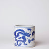 Cobalt Guild Home Decor Dancing Dragons Blue and White Porcelain Cachepot