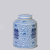 Cobalt Guild Home Decor Double Happiness Blue and White Porcelain Canister
