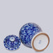Cobalt Guild Home Decor Double Happiness/Grapes Blue and White Temple Jar