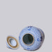 Cobalt Guild Home Decor Double Happiness/Scrolling Peony Blue and White Temple Jar