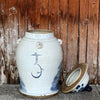 Cobalt Guild Home Decor Extra Large Blue & White Bird & Flower Porcelain Temple Jar