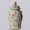 Cobalt Guild Home Decor Extra Large Pink & Green Porcelain Treasures Temple Jar