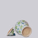 Cobalt Guild Home Decor Flying Cranes Green and Blue Porcelain Temple Jar