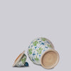 Cobalt Guild Home Decor Flying Cranes Green and Blue Porcelain Temple Jar