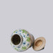 Cobalt Guild Home Decor Flying Cranes Green and Blue Porcelain Temple Jar