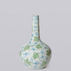 Cobalt Guild Home Decor Green and Blue Porcelain Cranes and Clouds Globe Vase