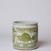 Cobalt Guild Home Decor Green and White Porcelain Fish and Lotus Cachepot