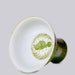 Cobalt Guild Home Decor Green and White Porcelain Fish and Lotus Large Footed Bowl