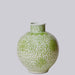 Cobalt Guild Home Decor Green and White Porcelain Scrolling Lotus Globe Vase