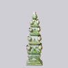 Cobalt Guild Home Decor Green and White Short Porcelain Tulipiere