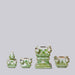Cobalt Guild Home Decor Green and White Short Porcelain Tulipiere