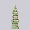 Cobalt Guild Home Decor Green and White Short Porcelain Tulipiere