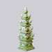 Cobalt Guild Home Decor Green and White Short Porcelain Tulipiere