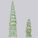 Cobalt Guild Home Decor Green and White Tall Porcelain Tulipiere