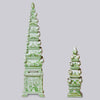 Cobalt Guild Home Decor Green and White Tall Porcelain Tulipiere