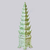 Cobalt Guild Home Decor Green and White Tall Porcelain Tulipiere