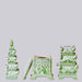 Cobalt Guild Home Decor Green and White Tall Porcelain Tulipiere