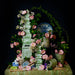 Cobalt Guild Home Decor Green and White Tall Porcelain Tulipiere