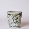Cobalt Guild Home Decor Grey and White Porcelain Rustic Rose Planter