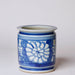 Cobalt Guild Home Decor Hand Painted Floral Blue and White Porcelain Cachepot