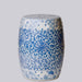 Cobalt Guild Home Decor Hand Painted Lotus Blue and White Porcelain Garden Seat