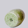 Cobalt Guild Home Decor Hand Painted Lotus Green and White Porcelain Garden Seat