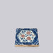 Cobalt Guild Home Decor Hand Painted Porcelain Blue and Red Chrysanthemum Tile