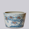 Cobalt Guild Home Decor Large Floral Blue & Red Porcelain Planter