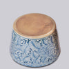 Cobalt Guild Home Decor Large Rustic Rose Blue and White Porcelain Planter