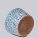 Cobalt Guild Home Decor Large Rustic Rose Blue and White Porcelain Planter