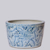 Cobalt Guild Home Decor Large Rustic Rose Blue and White Porcelain Planter