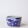 Cobalt Guild Home Decor Medium Blue and White Porcelain Hand Painted Dragon Cachepot