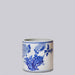 Cobalt Guild Home Decor Medium Blue and White Porcelain Peony Cachepot