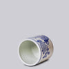 Cobalt Guild Home Decor Medium Blue and White Porcelain Peony Cachepot