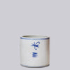 Cobalt Guild Home Decor Medium Blue and White Porcelain Peony Cachepot