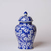 Cobalt Guild Home Decor Medium Blue and White Porcelain Plum Blossom Temple Jar