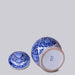 Cobalt Guild Home Decor Medium Blue and White Porcelain "Ruyi" Temple Jar