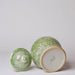 Cobalt Guild Home Decor Medium Green and White Porcelain Country Peony Temple Jar