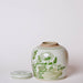 Cobalt Guild Home Decor Peony Landscape Green and White Porcelain Jar