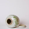 Cobalt Guild Home Decor Peony Landscape Green and White Porcelain Jar